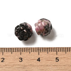 Natural Rhodonite Carved Flower Scattered Beads&nbsp;G-O156-B-26