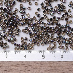 MIYUKIデリカビーズ  シリンダー  日本製シードビーズ  11/0  （db0089)ブルーの裏地付きライトトパーズab  1.3x1.6mm  穴：0.8mm  約20000個/袋  100 G /袋&nbsp;SEED-J020-DB0089