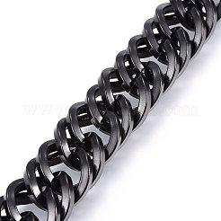 304 Stainless Steel Curb Chains Bracelets&nbsp;BJEW-E346-24B