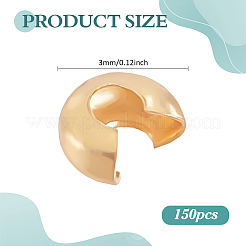 150Pcs Brass Crimp Beads&nbsp;KK-ME0003-52C