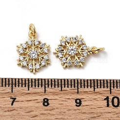 Brass Micro Pave Cubic Zirconia Pendants&nbsp;KK-Z137-05G