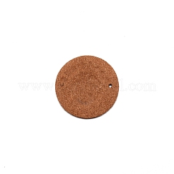 Pu革ラベル  手作りのエンボスタグ  DIYジーンズ用  バッグ  靴  帽子アクセサリー  フラットラウンド  ペルー  25x1.5mm  穴：1.5mm&nbsp;DIY-WH0304-170B