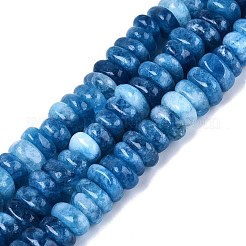 染色された天然水晶ビーズ連売り  ナゲット  ヒシビーズ  スチールブルー  6~13x6~13x3~6mm  穴：1~1.2mm  約80~86個/連  14.37~15.75インチ（36.5~40cm）&nbsp;G-N359-16A-03