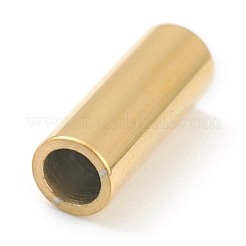 イオンプレーティング(IP) 304ステンレススチール製マグネット留め具  コラム  18KGP本金メッキ  16x6mm  穴：3.5mm＆4mm&nbsp;STAS-O148-09E-G