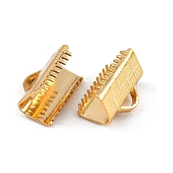 SHEGRACE Brass Ribbon Crimp Ends&nbsp;XGR0062G-57G