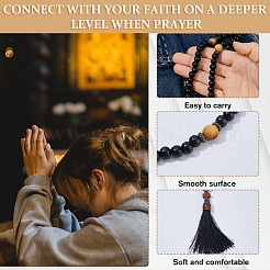 3Pcs Wood Bead Necklaces & Bracelets Sets&nbsp;HJEW-DC00131