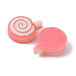 樹脂カボション  模造食品  ロリポップ  鮭色  24.5x18.5~19x7mm&nbsp;RESI-WH0035-07I