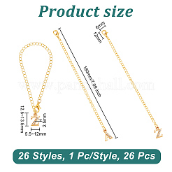 Letter A~Z Alloy Rhinestone Cup Pendant Decorations&nbsp;HJEW-AB00386