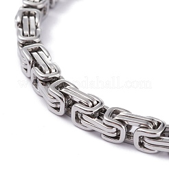 Tarnish Resistant 304 Stainless Steel Byzantine Chain Bracelets&nbsp;BJEW-I295-02B-P