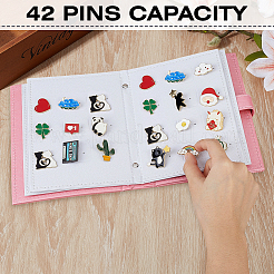 Imitation Leather Earring Displays Storage Book&nbsp;EDIS-WH0022-45A