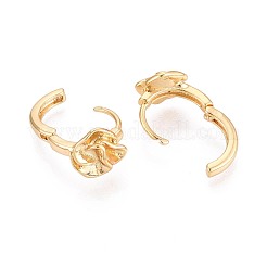 Brass Hoop Earrings&nbsp;EJEW-T048-21G