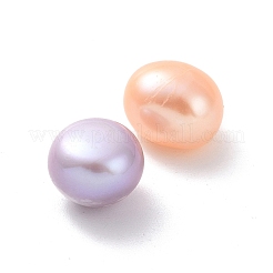 天然な培養された淡水パールビーズ  穴がない  ラウンド  カラフル  8.5~9x8x6.5mm&nbsp;PEAR-P003-46-01