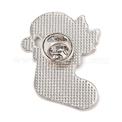 クリスマステーマのエナメルピン  バックパックの服に合う亜鉛合金の動物ブローチ  プラチナ  20.5x29mm&nbsp;JEWB-S027-01C
