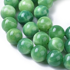天然な孔雀瑪瑙ビーズ連売り  染め＆加熱  ラウンド  12mm  穴：1mm  約33個/連  15.62インチ（39.7cm）&nbsp;G-I259-09D