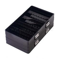 アクリルイヤリングディスプレイ  ジュエリーディスプレイラック  ブラック  52.2x21.9x1.9cm&nbsp;EDIS-L003-01A