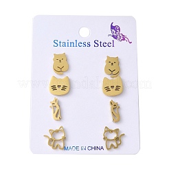 304 Stainless Steel Earring Sets&nbsp;EJEW-S248-03B-G