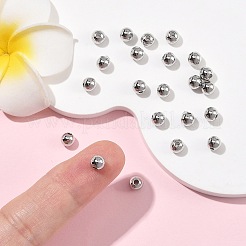 シェグレース真鍮スペーサービーズ  ラウンド  カドミウムフリー＆ニッケルフリー＆鉛フリー  プラチナメッキ  6mm  穴：1.6mm&nbsp;XGRPCF874-042P