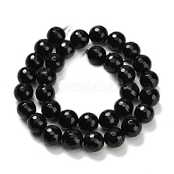Natural Black Onyx Beads Strands&nbsp;G-C280-B01-12mm