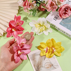 PVC ワニ口ヘアクリップ  花  合金ヘアクリップ付き  ミックスカラー  110~120x66~70x38mm  4個/セット&nbsp;PHAR-WH0011-18