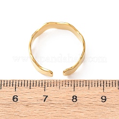 304 Stainless Steel Open Cuff Rings for Women&nbsp;RJEW-K309-16G