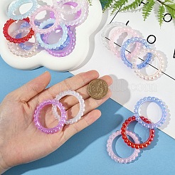 20Pcs UV Plating Opaque Acrylic Bead Frame&nbsp;PACR-YW0001-37