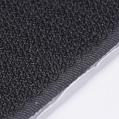 ナイロンマジックテープ  粘着フックとループテープ  ブラック  11cm  150cmの粘着フックと150cmのループ。&nbsp;X-FIND-WH0014-01