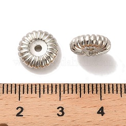CCBプラスチックビーズ  ホイール付きのフラットラウンド  プラチナ  10x3.4mm  穴：1.7mm&nbsp;CCB-U001-05P