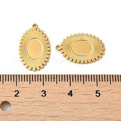 Manual Polishing 304 Stainless Steel Pendant Cabochon Settings&nbsp;STAS-P335-24G