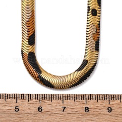 Brass Flat Snake Chain Necklaces&nbsp;NJEW-Z059-01G-02