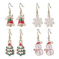 4 Pairs Alloy Enamel Dangle Earrings&nbsp;EJEW-JE06531