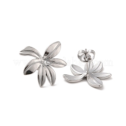 Non-Tarnish Flower 304 Stainless Steel Stud Earrings for Women&nbsp;EJEW-L272-031P-02