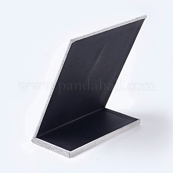 ビロードのイヤリングディスプレイ  L字型のイヤリングディスプレイスタンド  ライトグレー  20.2x10x24.5cm&nbsp;EDIS-WH0001-03