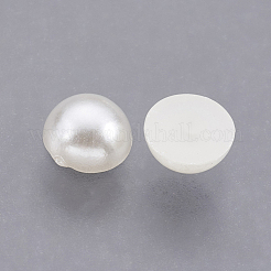 5000個入りabsプラスチック製のパール調カボション  半円  ベージュ  5x2.5mm&nbsp;SACR-S738-5mm-Z24