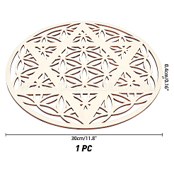 Laser Cut Wooden Cup Mat&nbsp;WOOD-WH0015-25