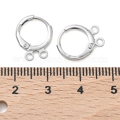 SHEGRACE Brass Leverback Earring Findings&nbsp;XGR0091P-88P