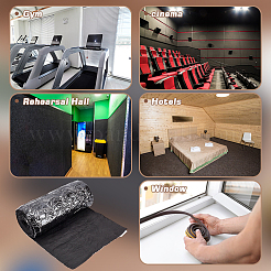 Rubber Sound Deadening Heat-Resistant Mat&nbsp;DIY-WH0496-77