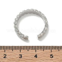Brass Micro Pave Cubic Zirconia Cuff Open Rings&nbsp;RJEW-C163-21P