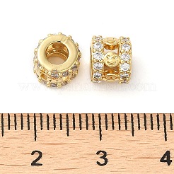 Rack Plating Brass Cubic Zirconia Beads&nbsp;KK-Z033-26G