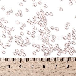 MIYUKIラウンドロカイユビーズ  日本製シードビーズ  （rr330)透明ピンクミストツヤ  8/0  3mm  穴：1mm  約422~455PCS /ボトル  10 G /ボトル&nbsp;SEED-JP0009-RR0330