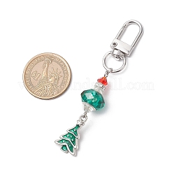 Christmas Series Alloy Enamel & Glass Beads Pendant Decoration&nbsp;HJEW-TA00349