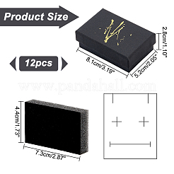 12Pcs Cardboard Jewelry Packaging Boxes&nbsp;CON-HY0001-01B