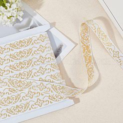 Ethnic Style Embroidery Polycotton Ribbons&nbsp;OCOR-WH0066-22B