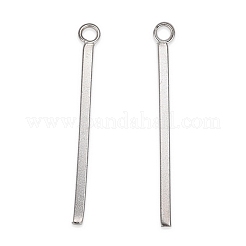 304ステンレスペンダント  長方形/棒  銀  28x1.5x1.5mm  穴：2mm&nbsp;STAS-F155-19S-C
