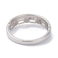 304ステンレススチール指輪  クリスタルラインストーン付き  ステンレス鋼色  usサイズ6~9（16.5~18.9mm）&nbsp;RJEW-J071-07-P