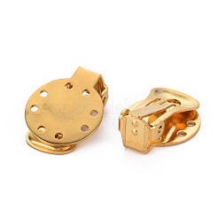 Ion Plating(IP) 304 Stainless Steel Clip-on Earring Setting&nbsp;STAS-Q241-012B