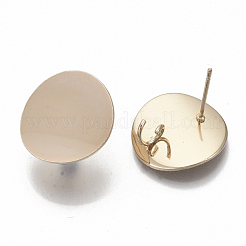 Light Gold Plated Iron Stud Earring Findings&nbsp;IFIN-T014-01-NR