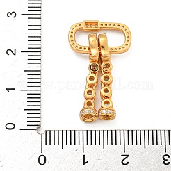 925 Sterling Silver Micro Pave Clear Cubic Zirconia Fold Over Clasps&nbsp;STER-U001-07G