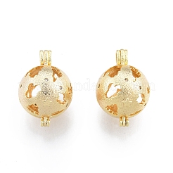 Brass Hollow Diffuser Locket Pendants&nbsp;KK-C006-27G