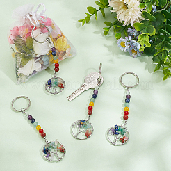 Flat Round with Tree of Life Brass Keychain&nbsp;KEYC-AB00077