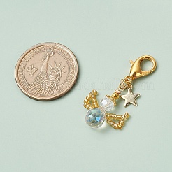 Angel Glass Seed Beads Pendant Decorations&nbsp;HJEW-MZ00108